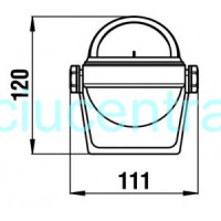 Kompasas STELLA BS2 juodas/baltas Kompasas STELLA BS2 juodas/baltas